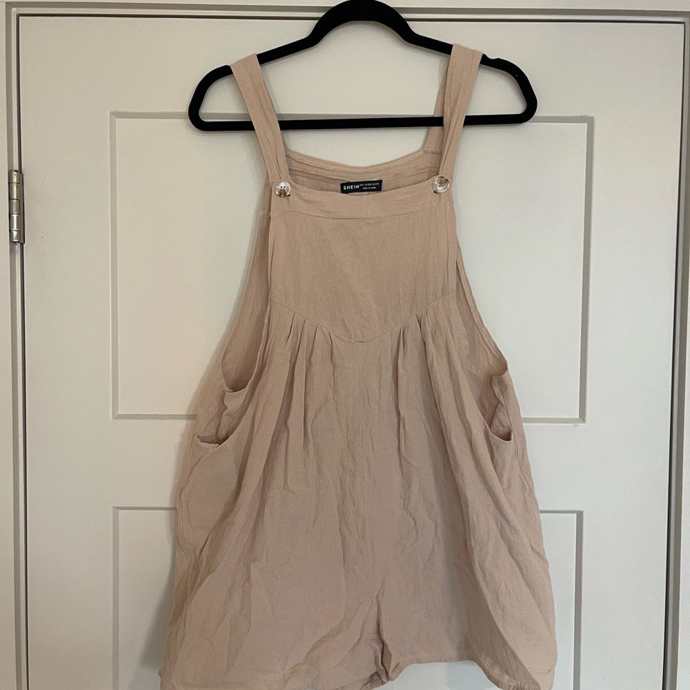 SHEIN Light Tan Sleeveless Jumpsuit